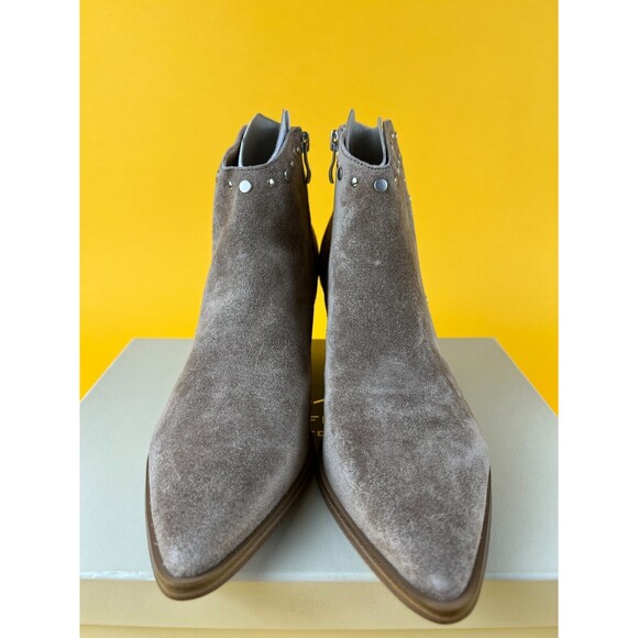 Marc Fisher LTD Deni Booties Ankle Boots Womens 10 M Brown Suede Studded NWB - Picture 3 of 12